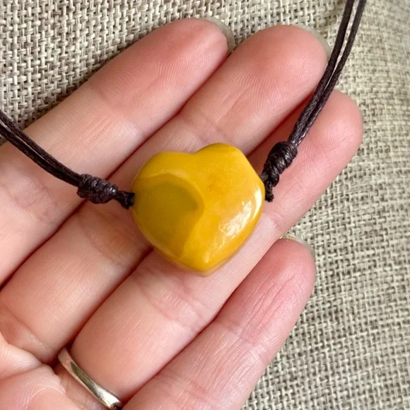 Grunge Mookaite Heart Choker - Picture 3 of 3